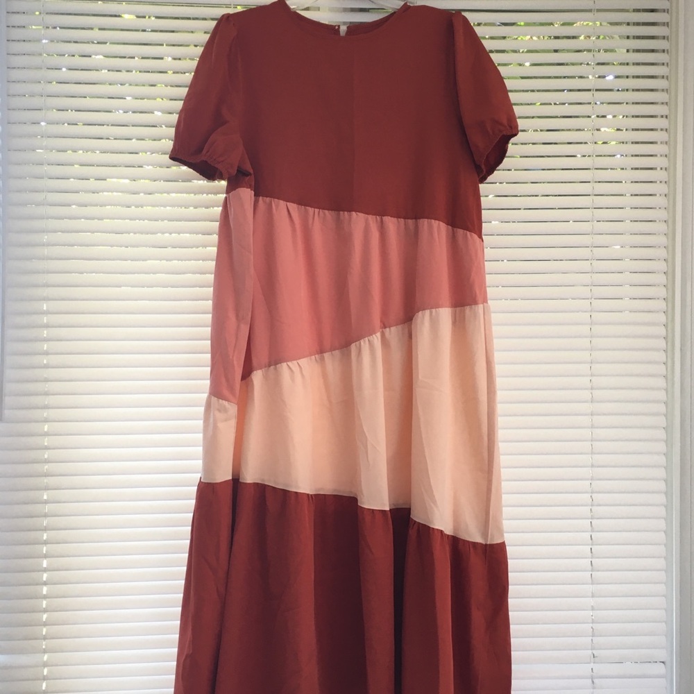 SHEIN  Color Block Simple Daily Maxi Dress Size L